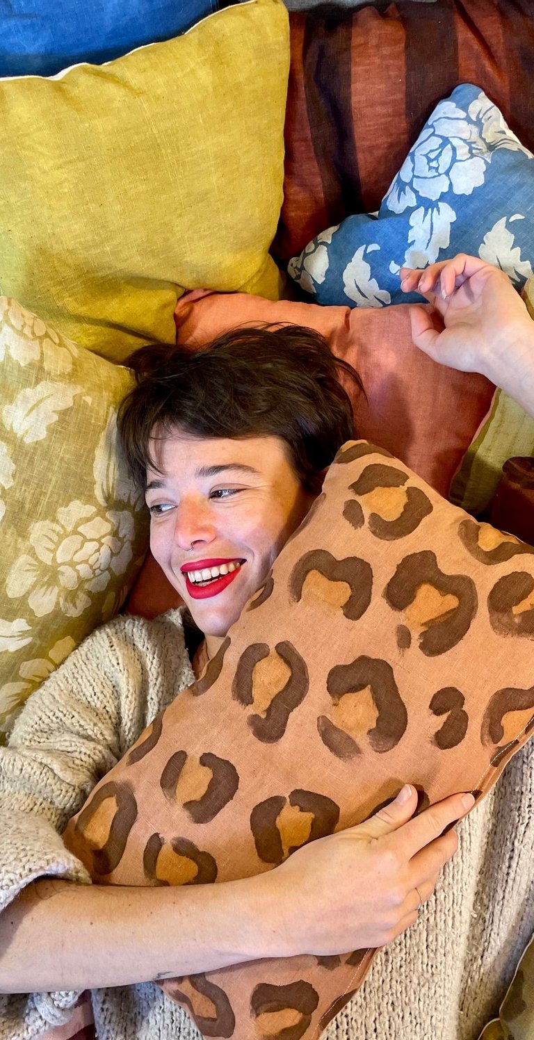 housse coussin teinture végétale naturelle