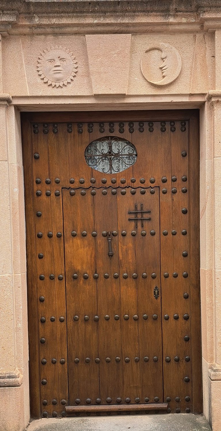 ancient wooden door symbol