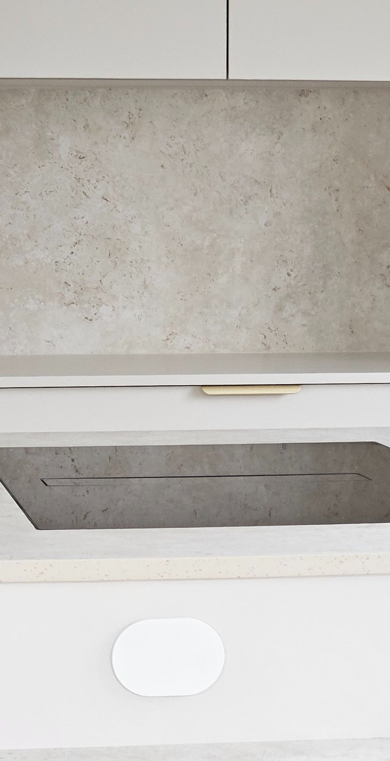 Ilot Dekton Sabbia HD plaque de cuisson affleurante