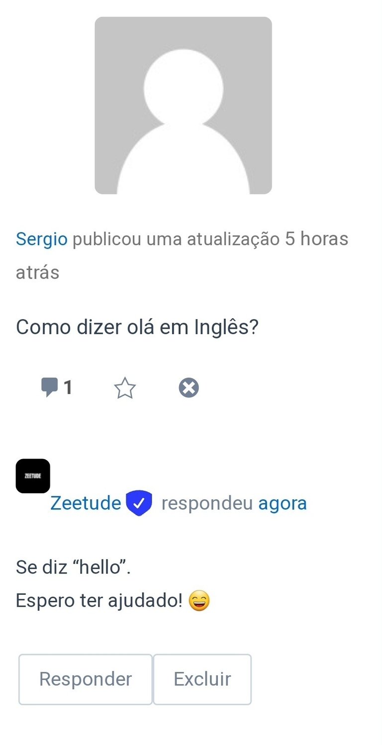 espere a resposta