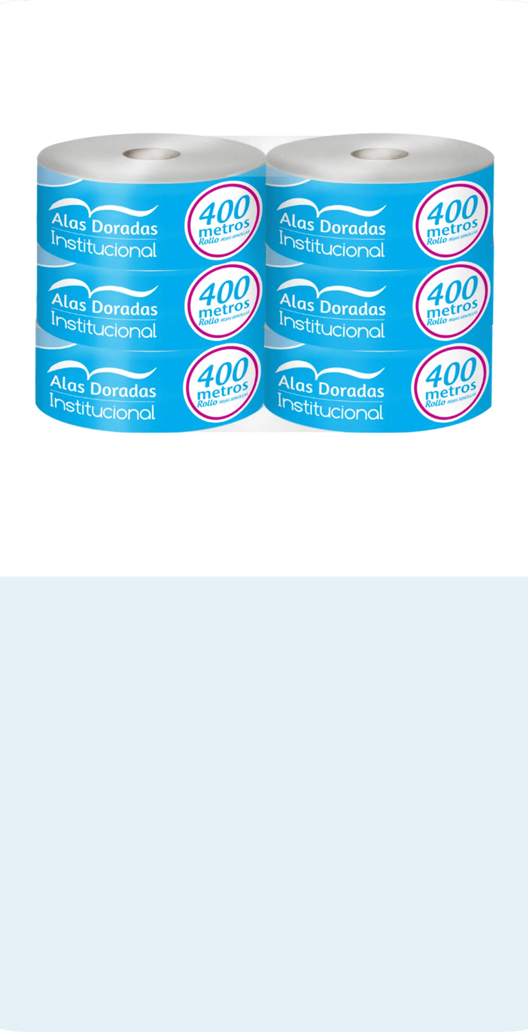 Papel higiénico una hoja 400mts.