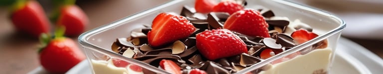 bombom de morango na travessa