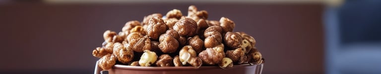 Pipoca doce de chocolate