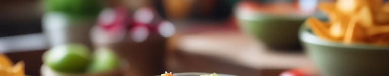 guacamole dentro de um potinho com nachos