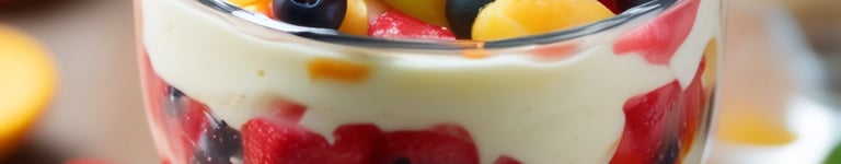 salada de frutas com creme