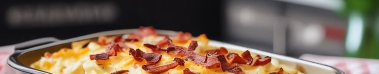 Batata Assadas com Molho Branco e Bacon