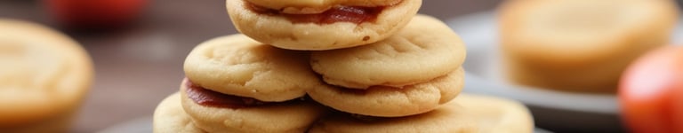 biscoitinhos amanteigados com recheio de goiabada