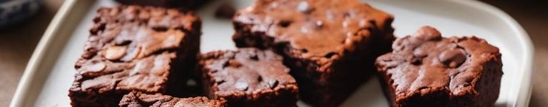 pedaços de brownie veganos