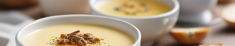 sopa cremosa vegana em um potinho