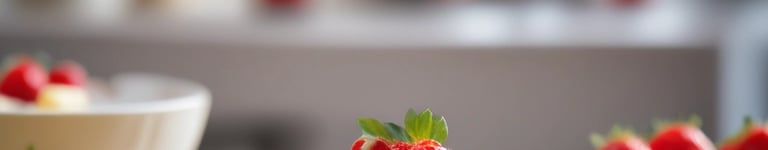 panacota com calda de morango