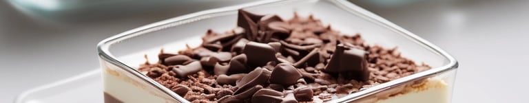 doce de chocolate e chocolate branco na travessa