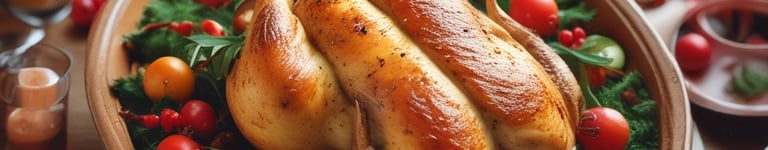 Chester dourado em uma travessa