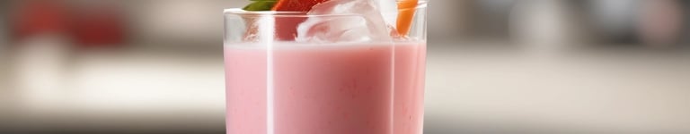 bebida de leite com morango