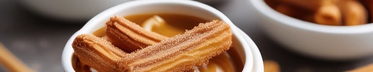 pote de churros com doce de leite