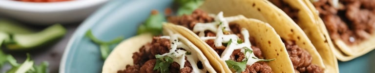 tacos recheados com carne moida