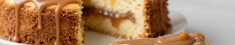 Bolo com recheio de doce de leite