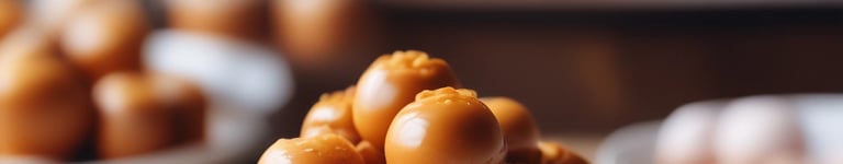 bombons de maça com caramelo