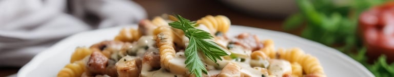 macarrão com calabresa ao molho branco