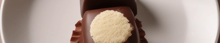 bombom de chocolate no formato quadrado