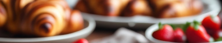 Croissant Doce de chocolate com morango