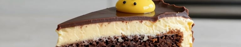 Bolo de chocolate com recheio de chocolate e maracujá
