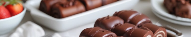 Rocambole de Chocolate Recheado com Creme