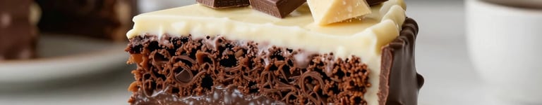 bolo de chocolate com recheio de chocolate e chocolate branco com bombom