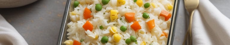 arroz com legumes em uma travessa