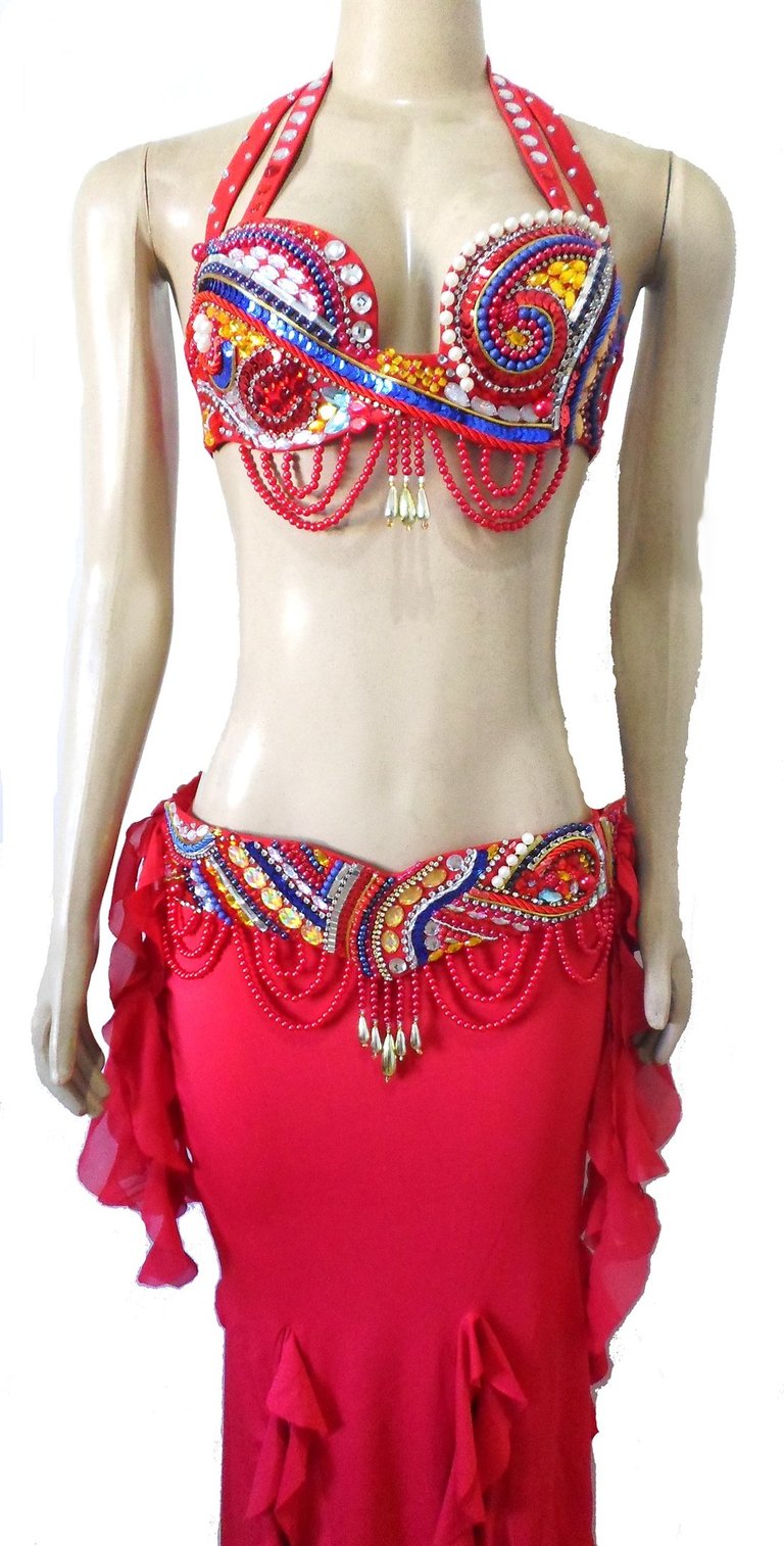 traje dança do ventre bordado