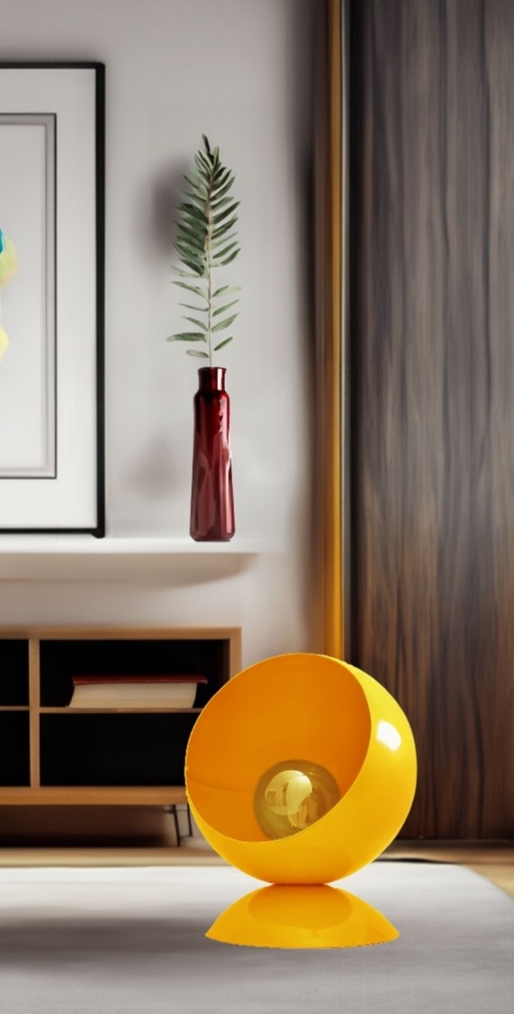 luminaire artisanal collection Bubble Light jaune pop