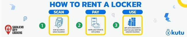 How to rent a locker in Aria Mall, Sarajevo