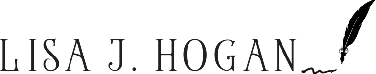 Author Lisa J Hogan logo with quill