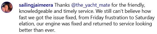The Yacht Mate positive review