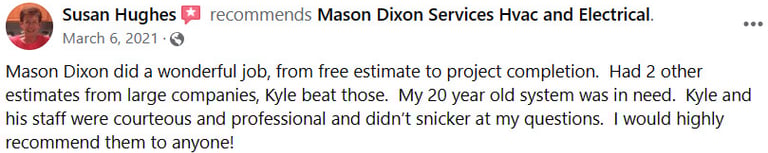 Testimonial 3: Wonderful job all around and fair prices too