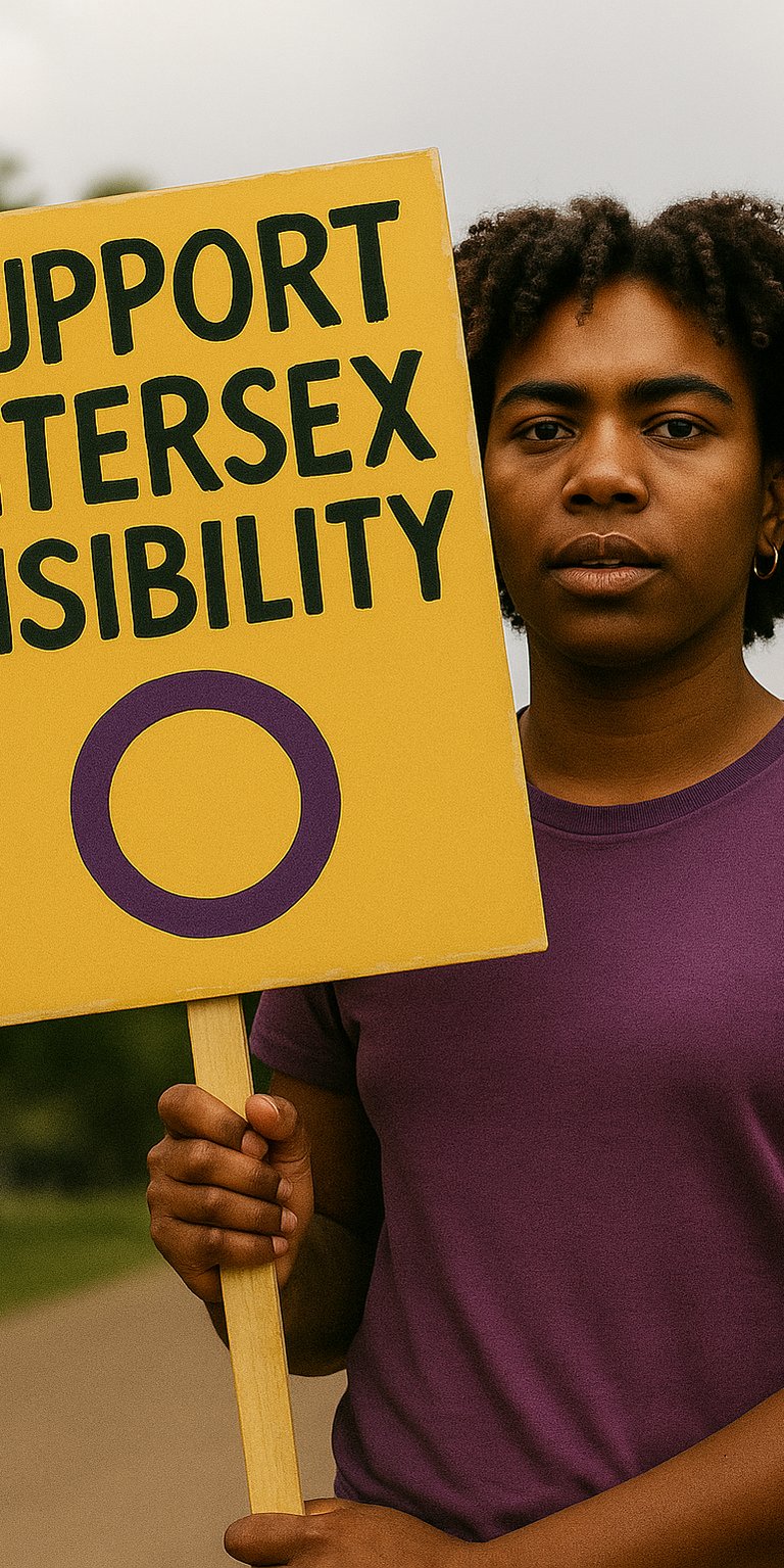Manifestation pour la journée de la visibilité intersexe