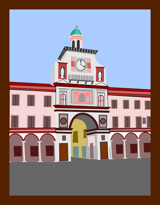 a clock tower with a clock on top of it
