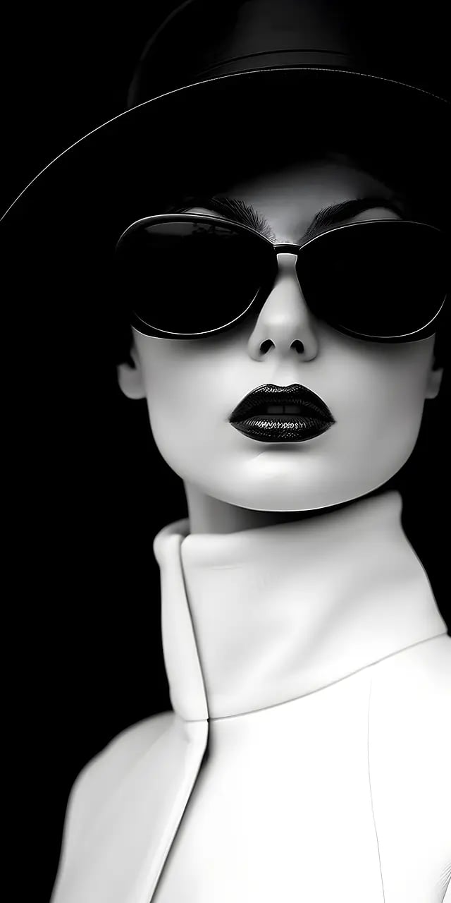 a woman in a hat and sunglasses