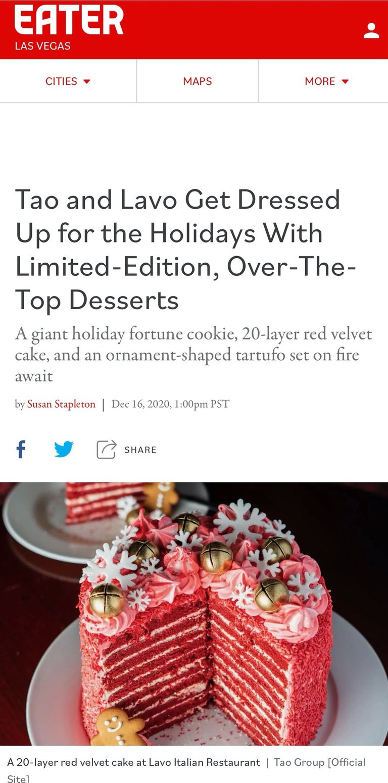 a 20 layer red velvet cake decorated for the holidays
