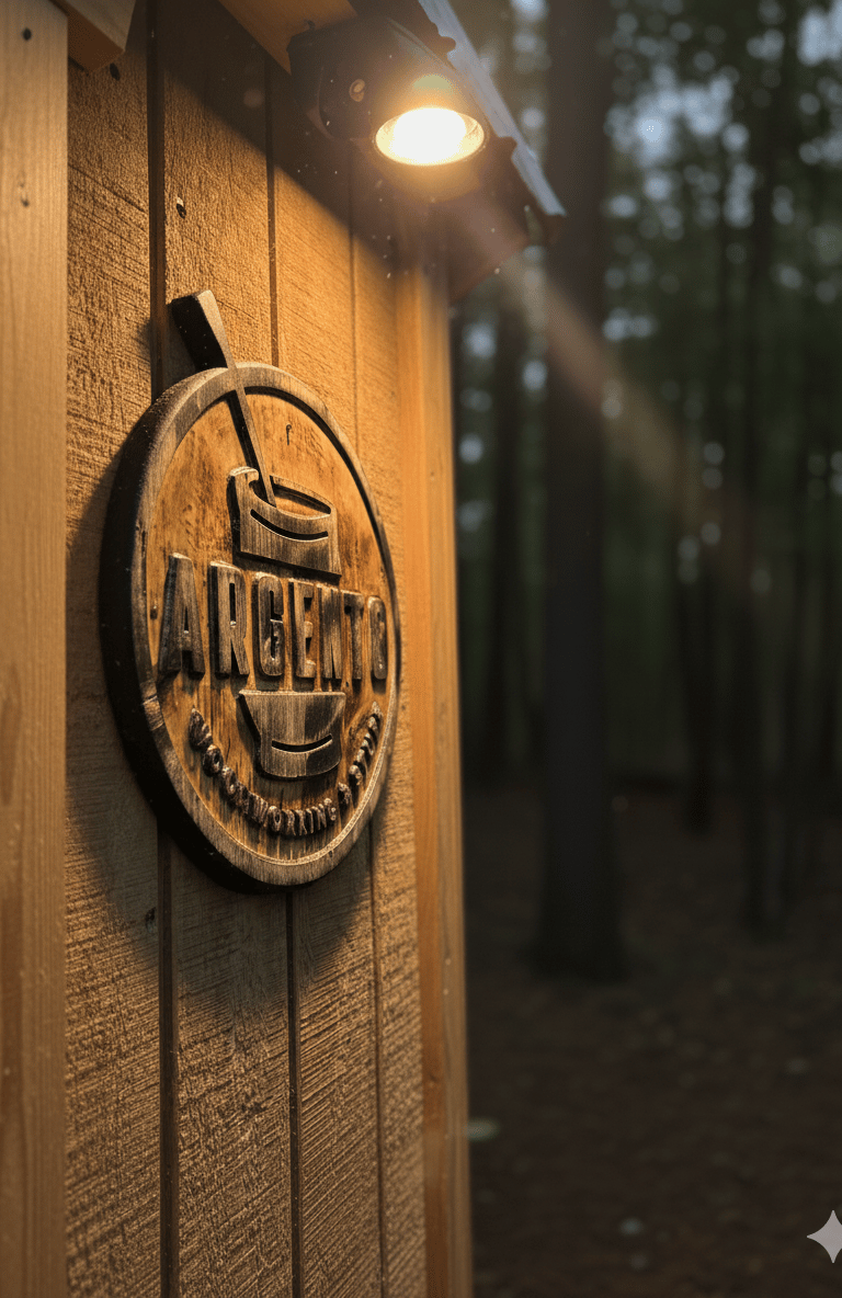 a wooden sign that says,'the name of the shop