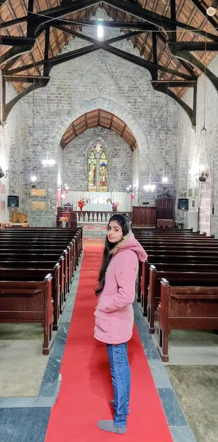 Interior of St. John in the Wilderness Church, McLeod Ganj., Dharamshala, Himachal Pradesh.