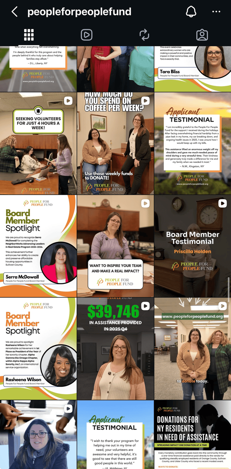 people for people fund instagram page after ampearo marketing