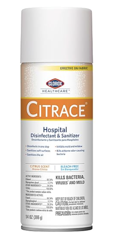 Clorox Healthcare Citrace Hospital Disinfectant and Sanitizer Aerosol Spray