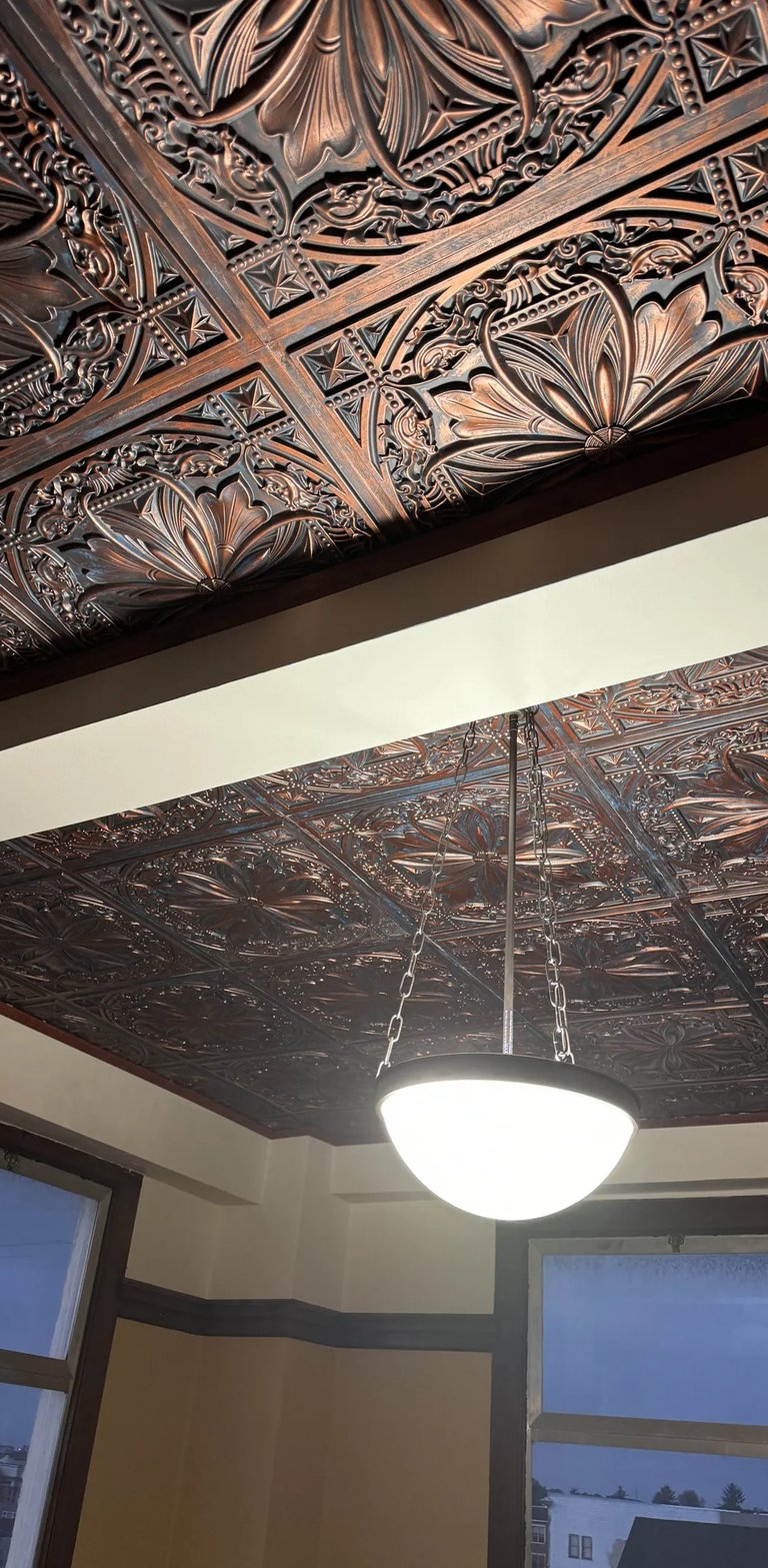 ceiling with ceiling tiles