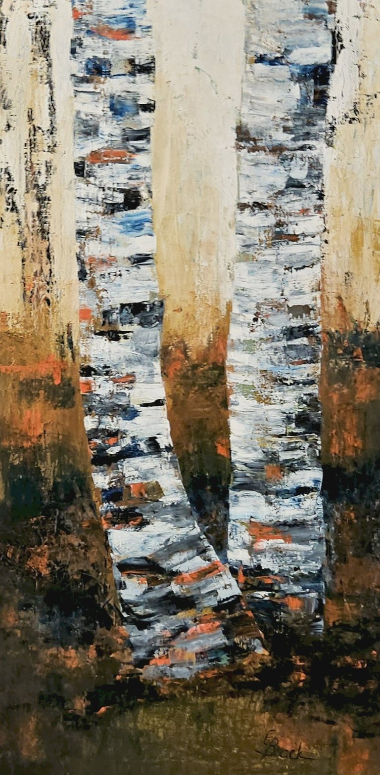 DUO - Birch Series - Oil on canvas - Eve Brack