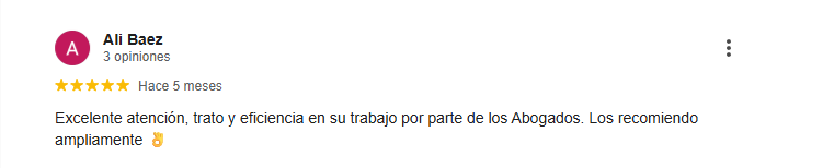 recomendación de un cliente feliz