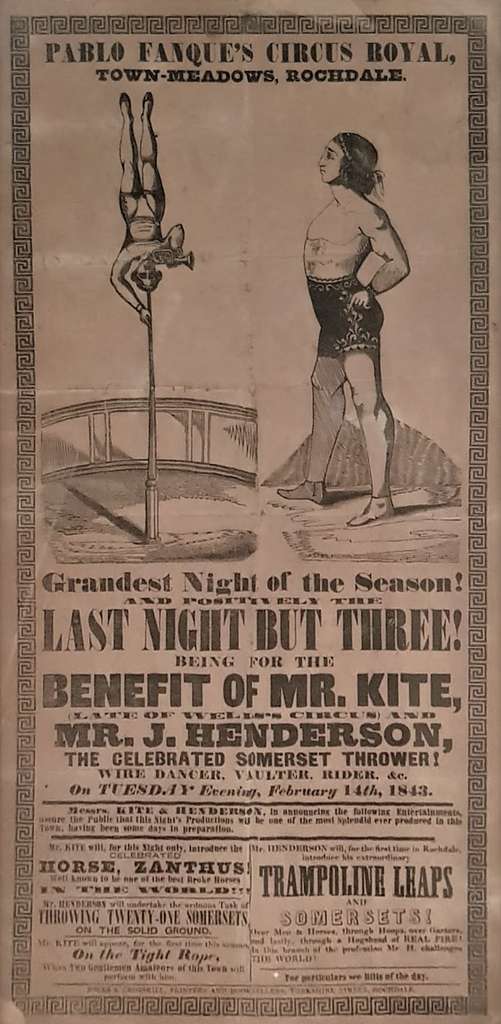 Poster advertising Pablo Fanque's circus