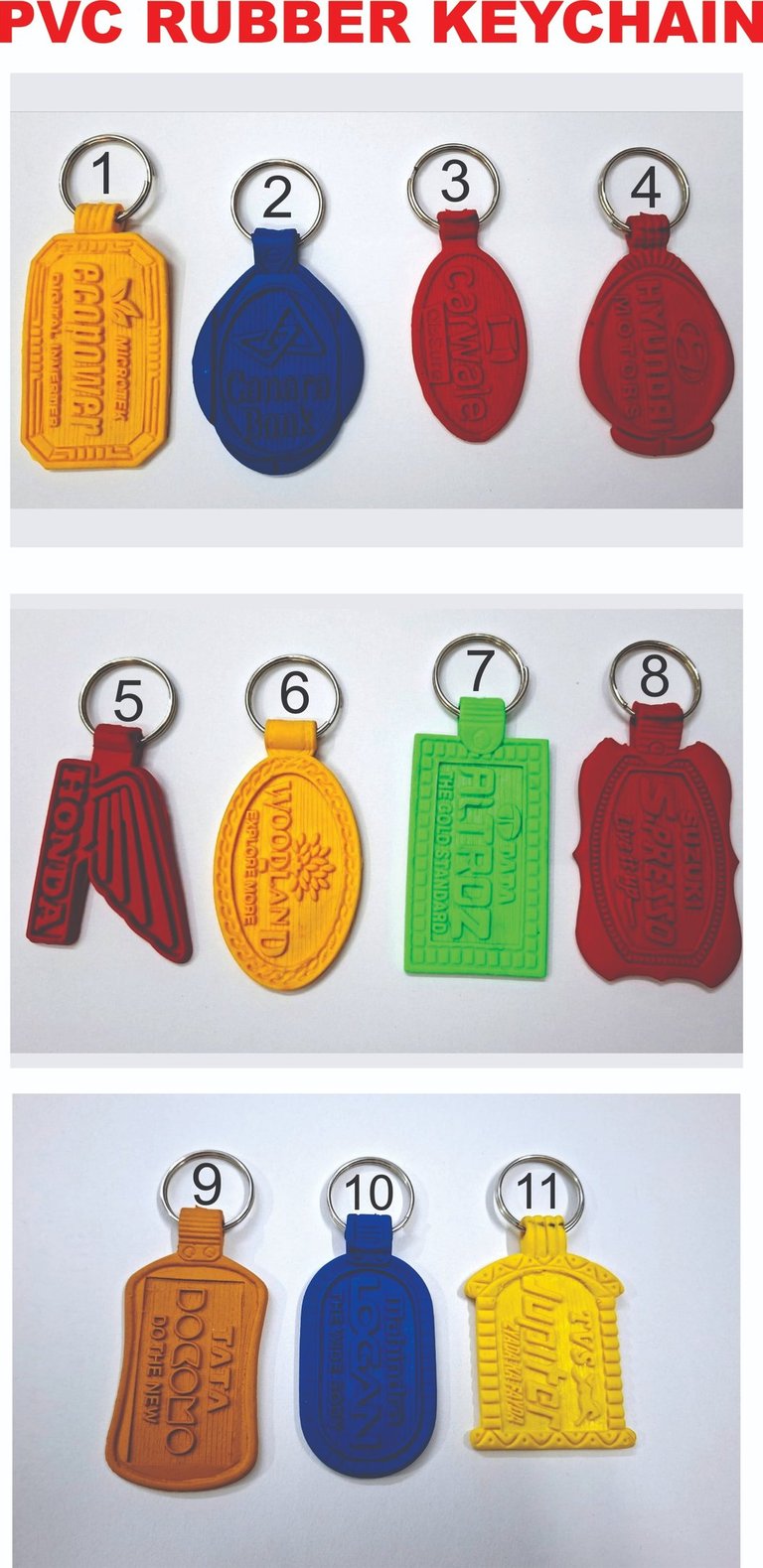 Pvc ruuber keychain