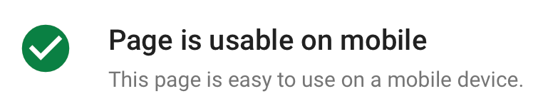 page is usable on mobile