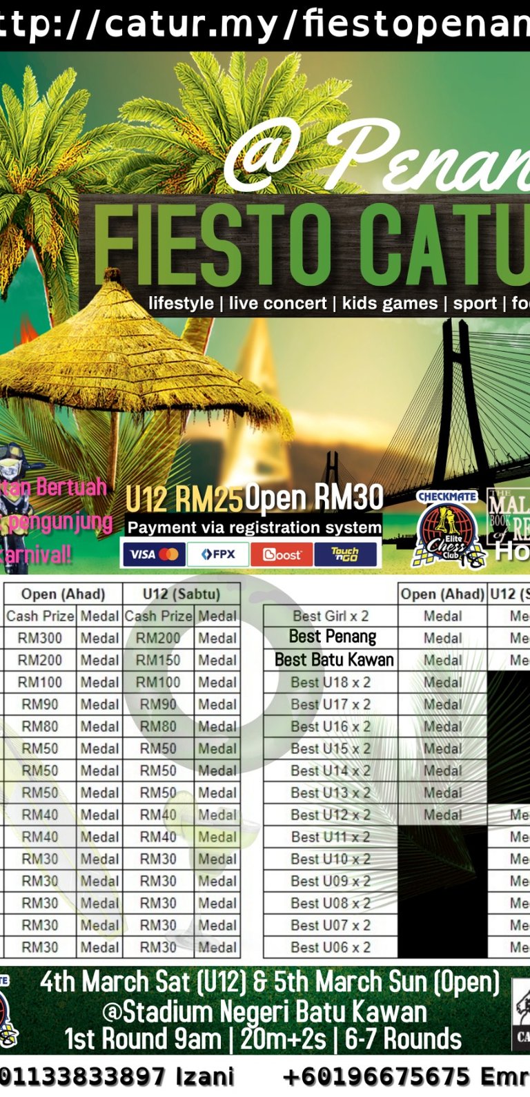 Fiesto Penang Catur. KCE event. Kelab Catur Elit. Pertandingan Catur Malaysia. 