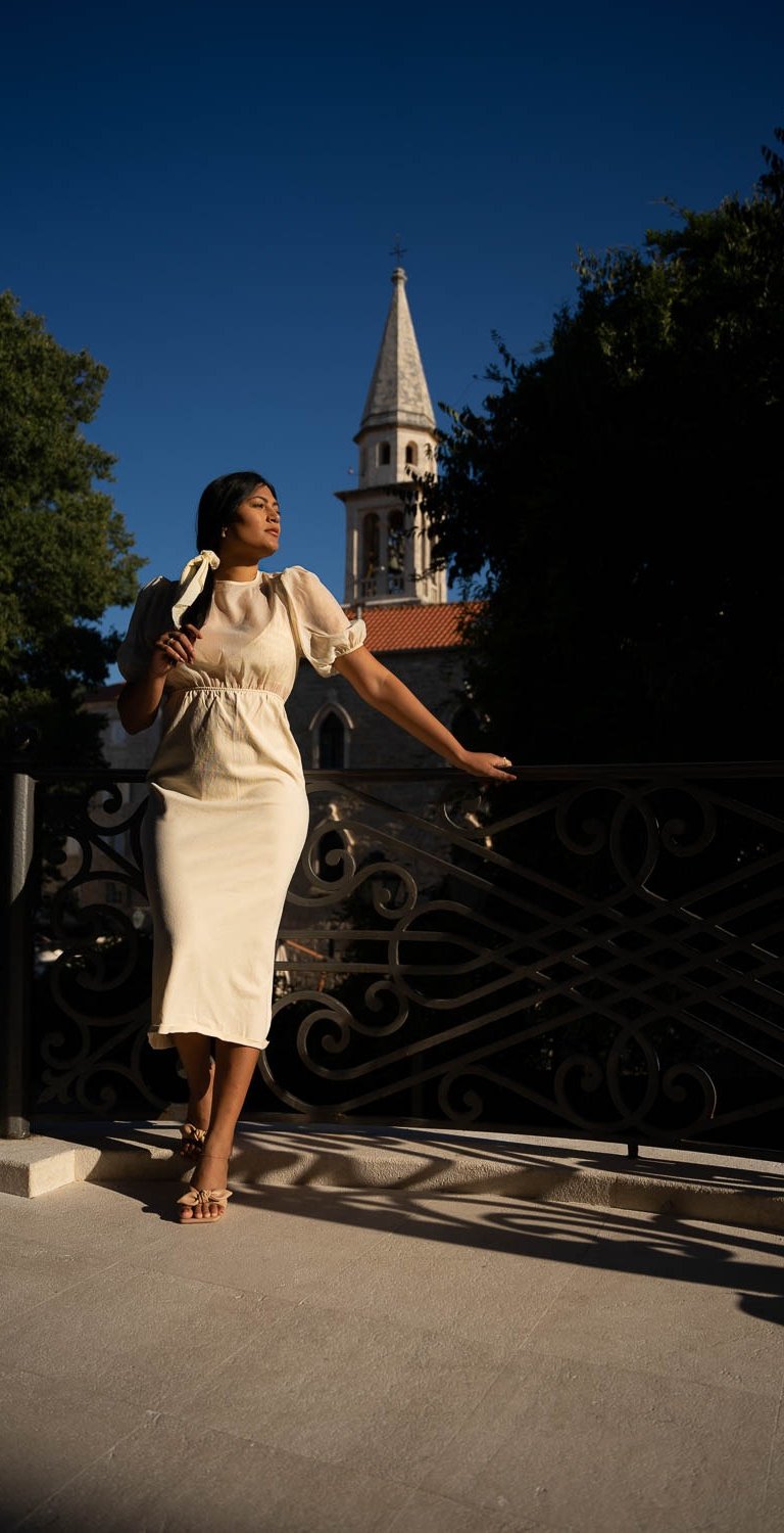 Women on the stairs in old town photographer budva